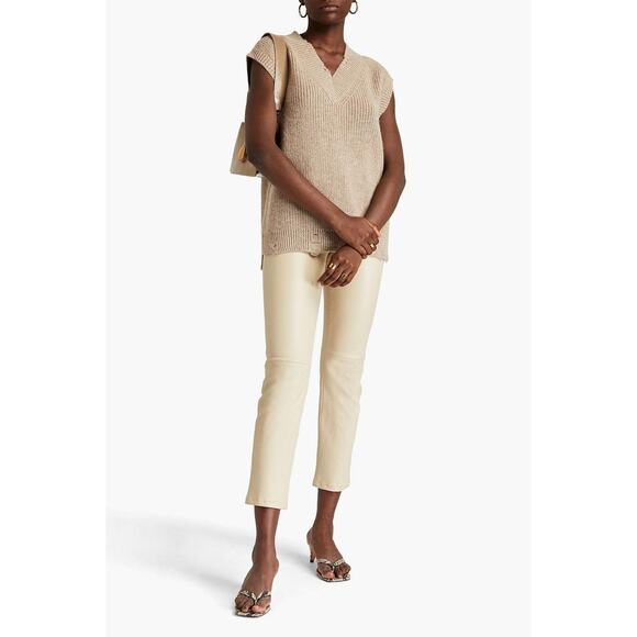 NWT Rejina Pyo Sydney Sweater Vest in Oat Alpaca Beige Tan Medium - Picture 5 of 12